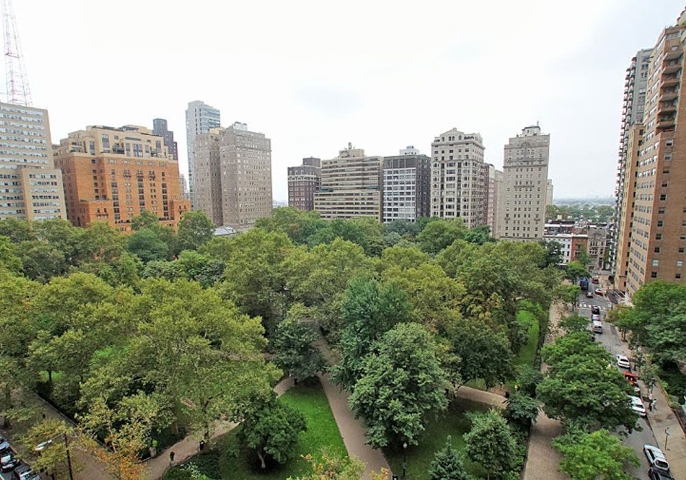 Rittenhouse square aerial view